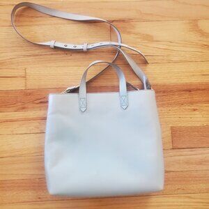 J Crew Madewell Zip-Top Transport Crossbody ModelJ1951 GREYCYAN (PREOWNED/USED)